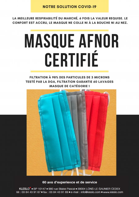 kleslo- masque alternatif enfant- Notre Solutions Covid-19